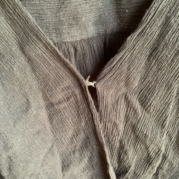 Women’s black Free People “Check on It” wrap top size medium - Picture 7 of 9